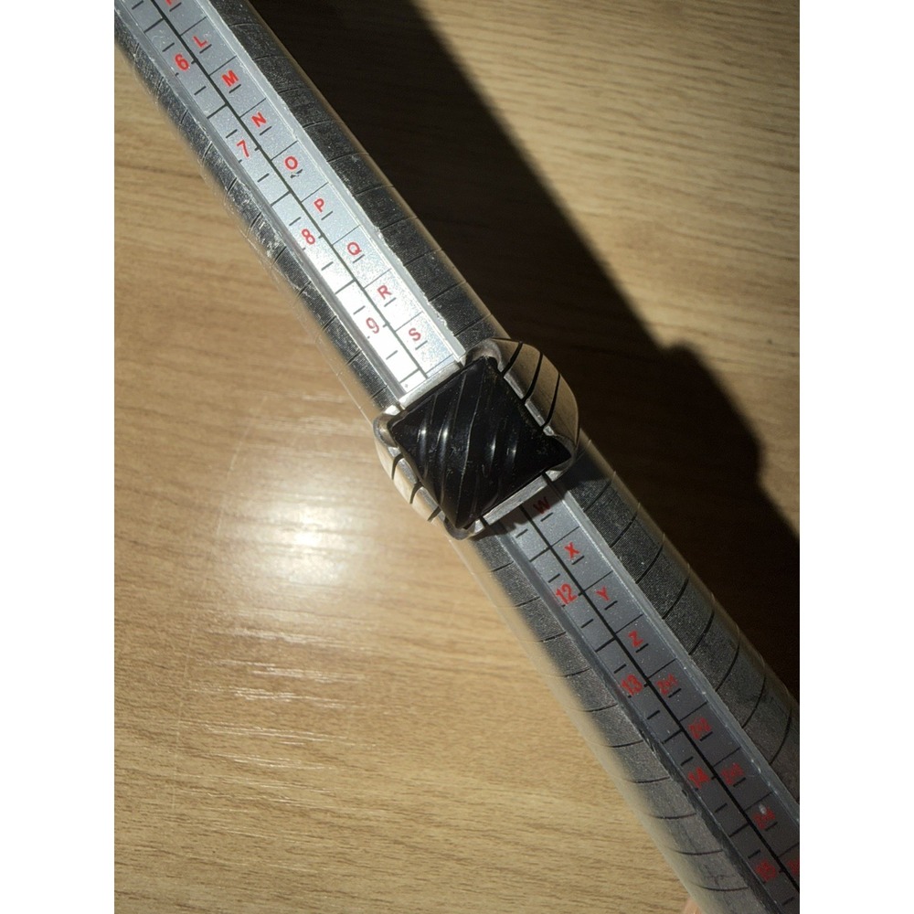 925 Sterling Silver Square Shaped Black Onyx Stone Ring Size 10